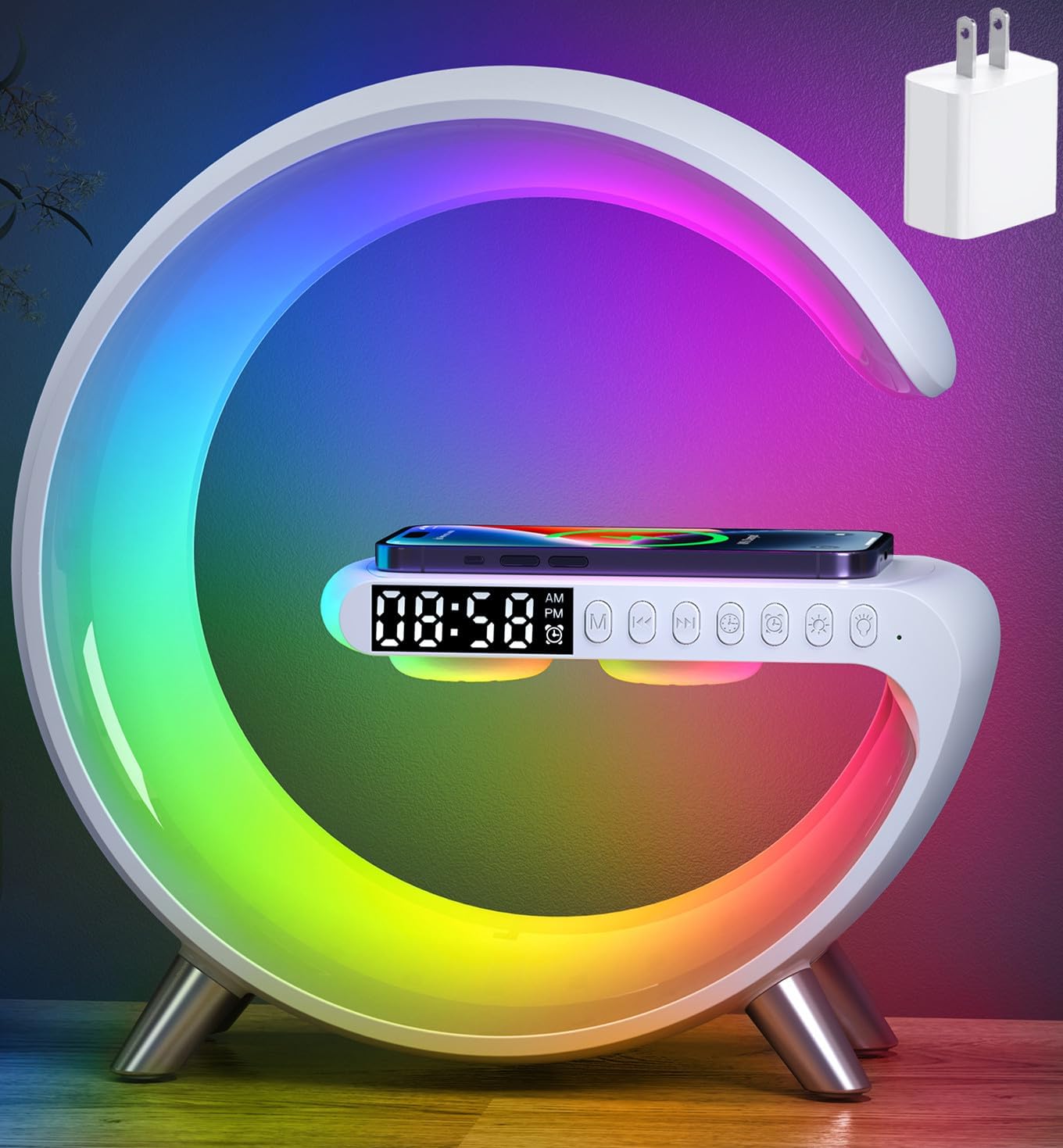 Lumina Living G-Shaped Smart Lamp & Charger